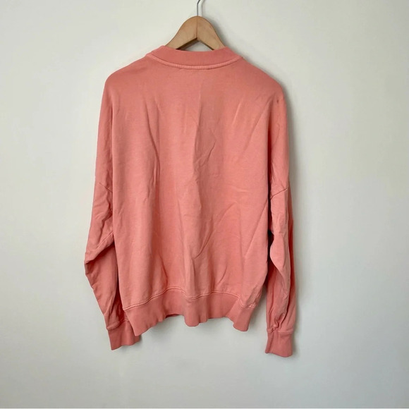 Allsaints Unai Oversized Cold  Shoulder Sweatshirt Pink - Picture 6 of 12